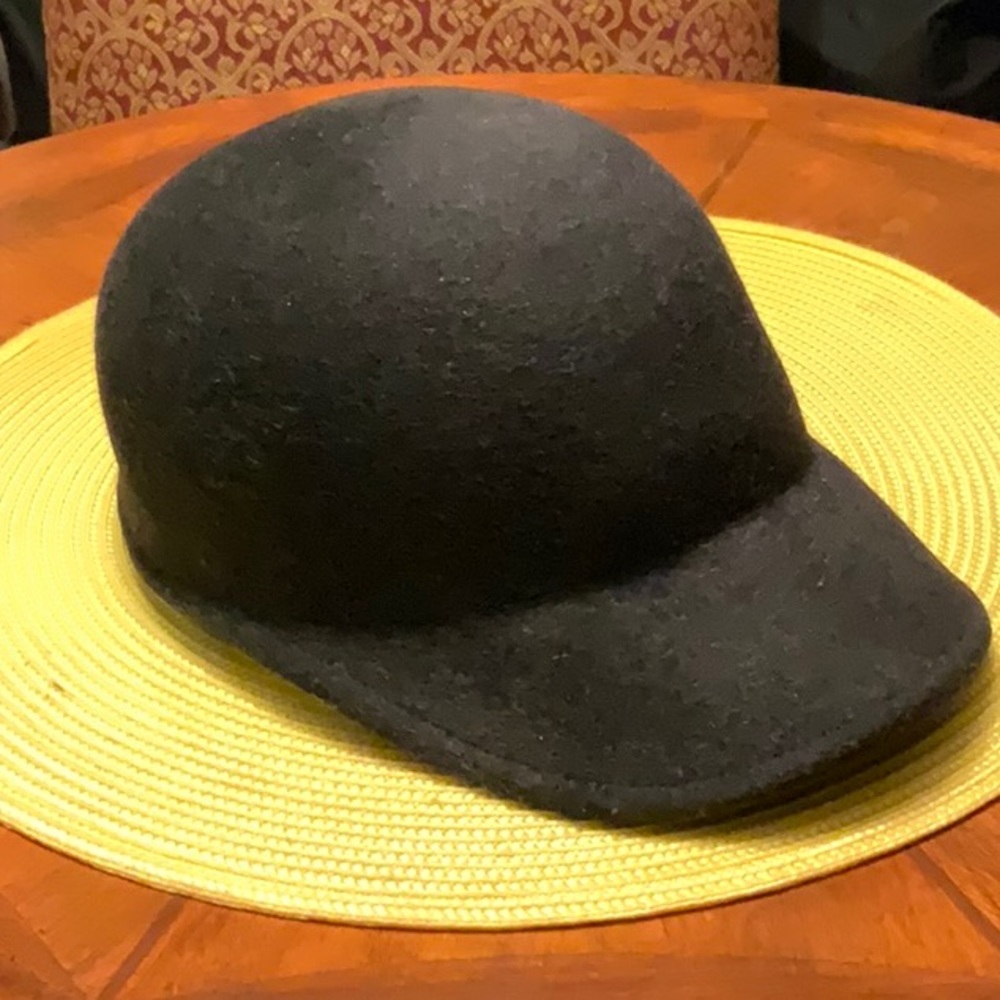 Eugenia Kim Black Joey Wool riding hat